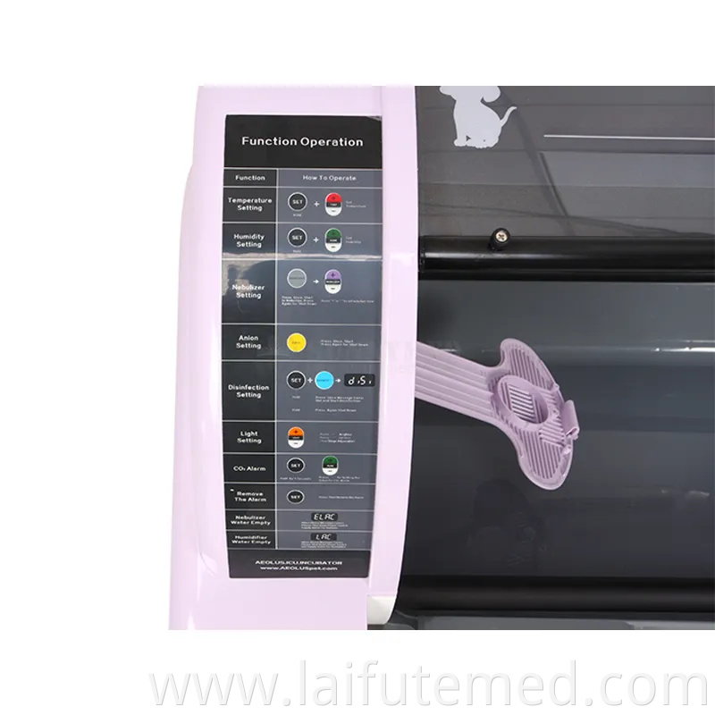 Sy-Wuc-1803 Portable Pet Clinic ICU Oxygen Pet Incubator